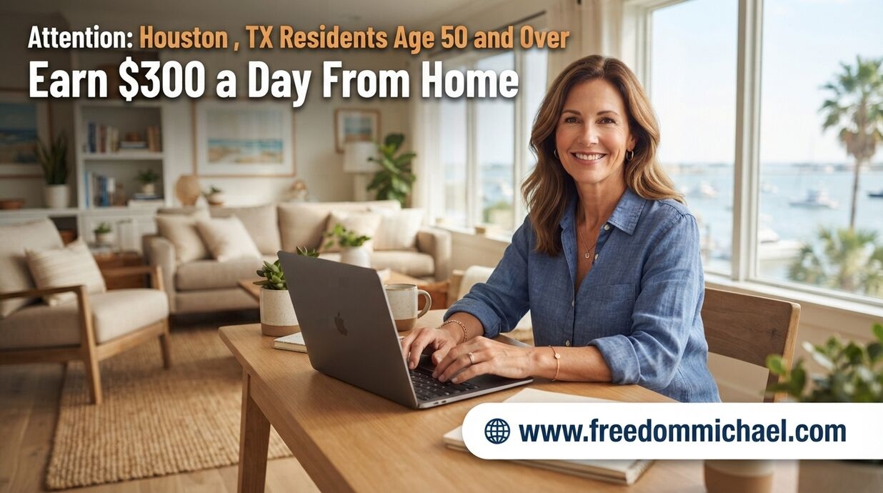  Attention: Houston , TX Residents Age 50 and Over — Interested in Earning Extra Income Online?