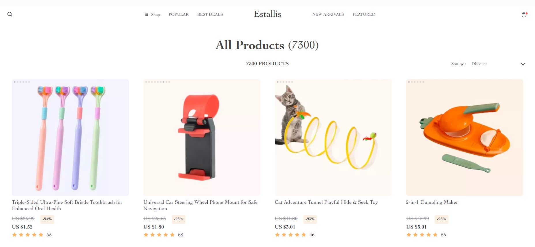  estallis.com get 10% OFF on all products.