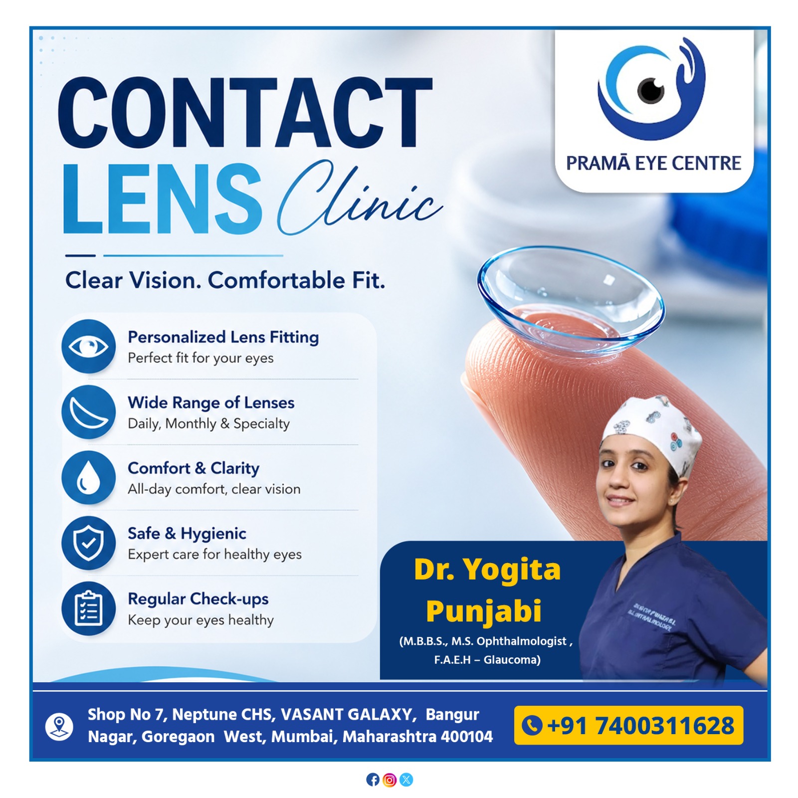  Contact Lens Clinic in Goregaon Mumbai – Prama Eye Centre