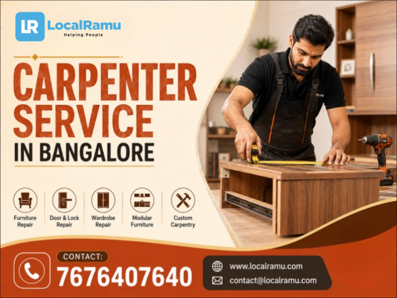  Get Your Carpentry Issues Fixed with LocalRamu in Bangalore
