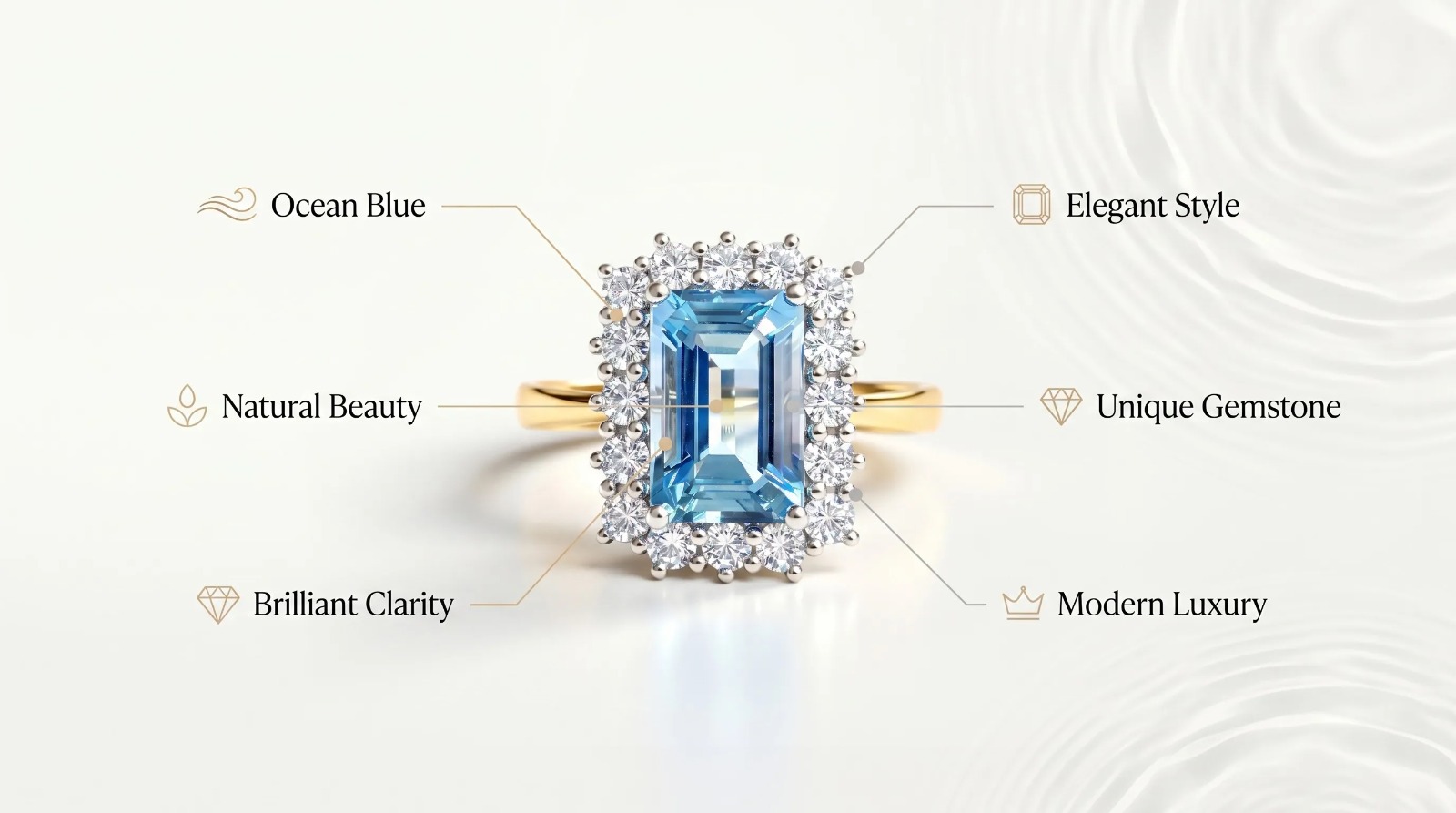  Exceptional Aquamarine Diamond Ring – Refined Modern Luxury