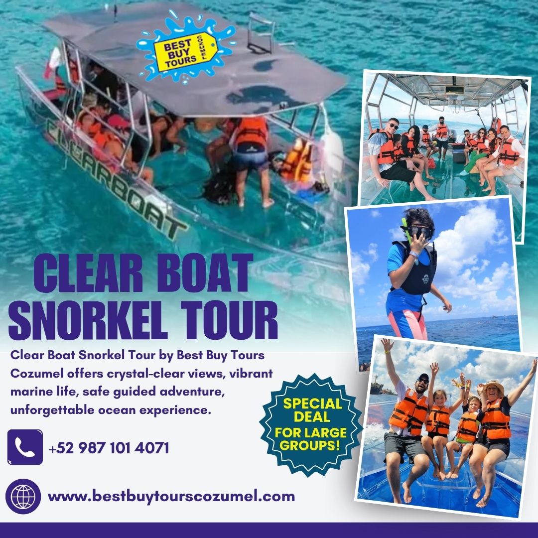  Private Boat to Cozumel: A Clear-Water Snorkel Experience