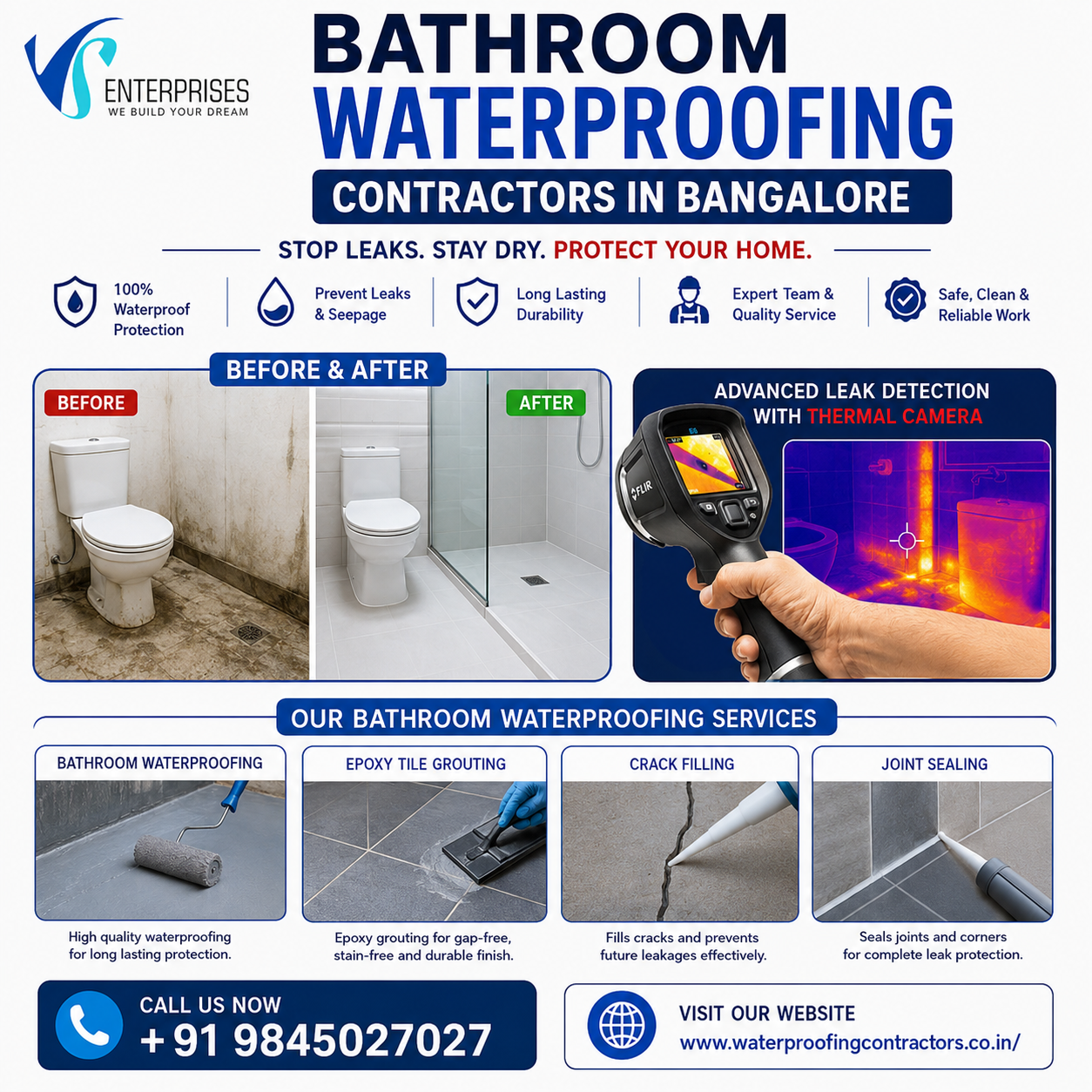  Bathroom Waterproofing Contractors in Bangalore