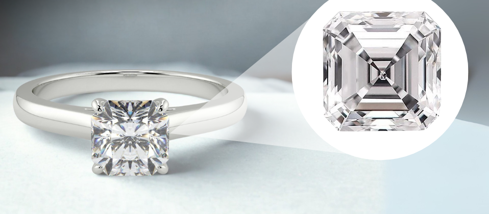  Lab Grown Radiant Cut Diamond Ring in London | Shop Today