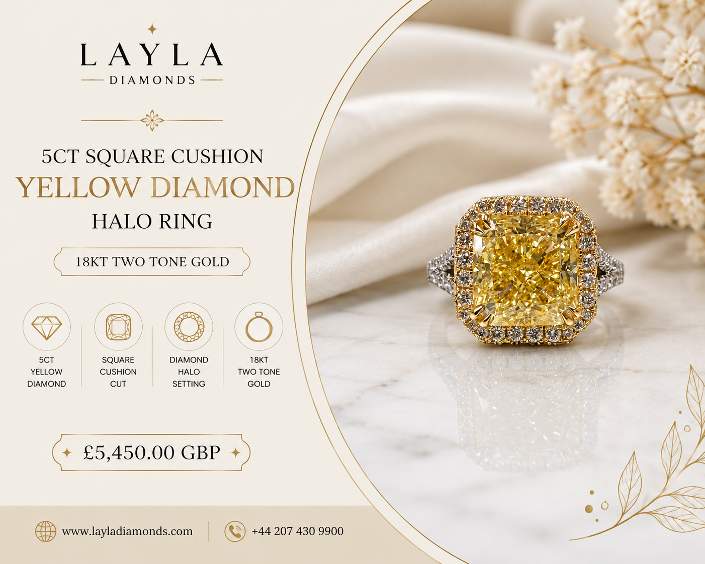  Breathtaking 5ct Yellow Diamond Engagement Rings | Layla Diamonds