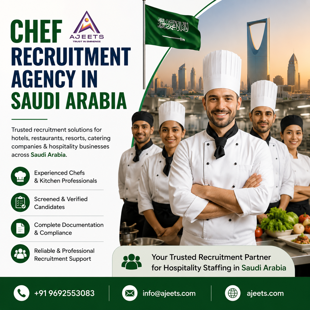  Chef Recruitment Agency in Saudi Arabia