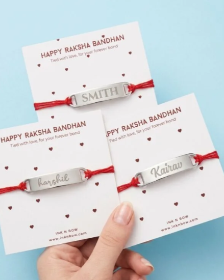  Buy Inknbow Personalized Signature Metal Rakhi for Special Rakhi Bonds