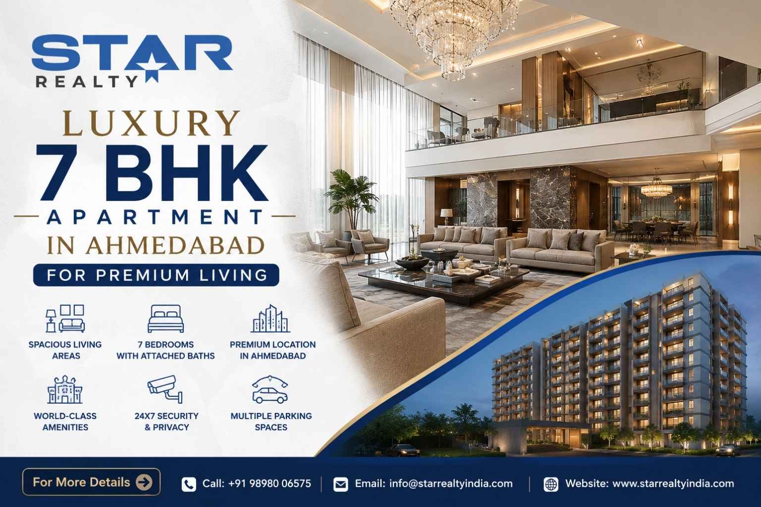  Luxury 7 BHK Apartment in Ahmedabad for Premium Living – Star Realty India