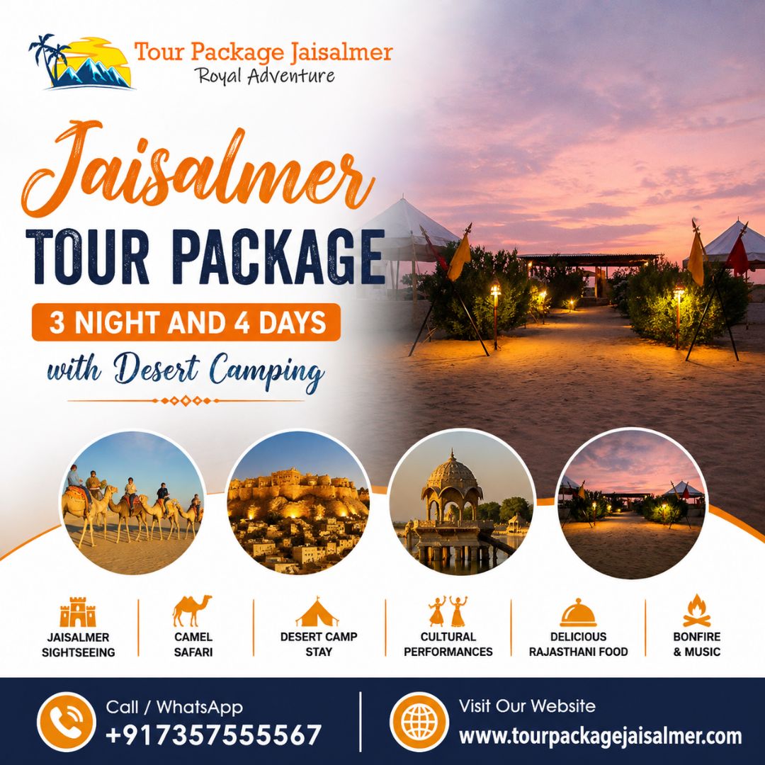  Jaisalmer Tour Package 3 Night and 4 Days with Desert Camping