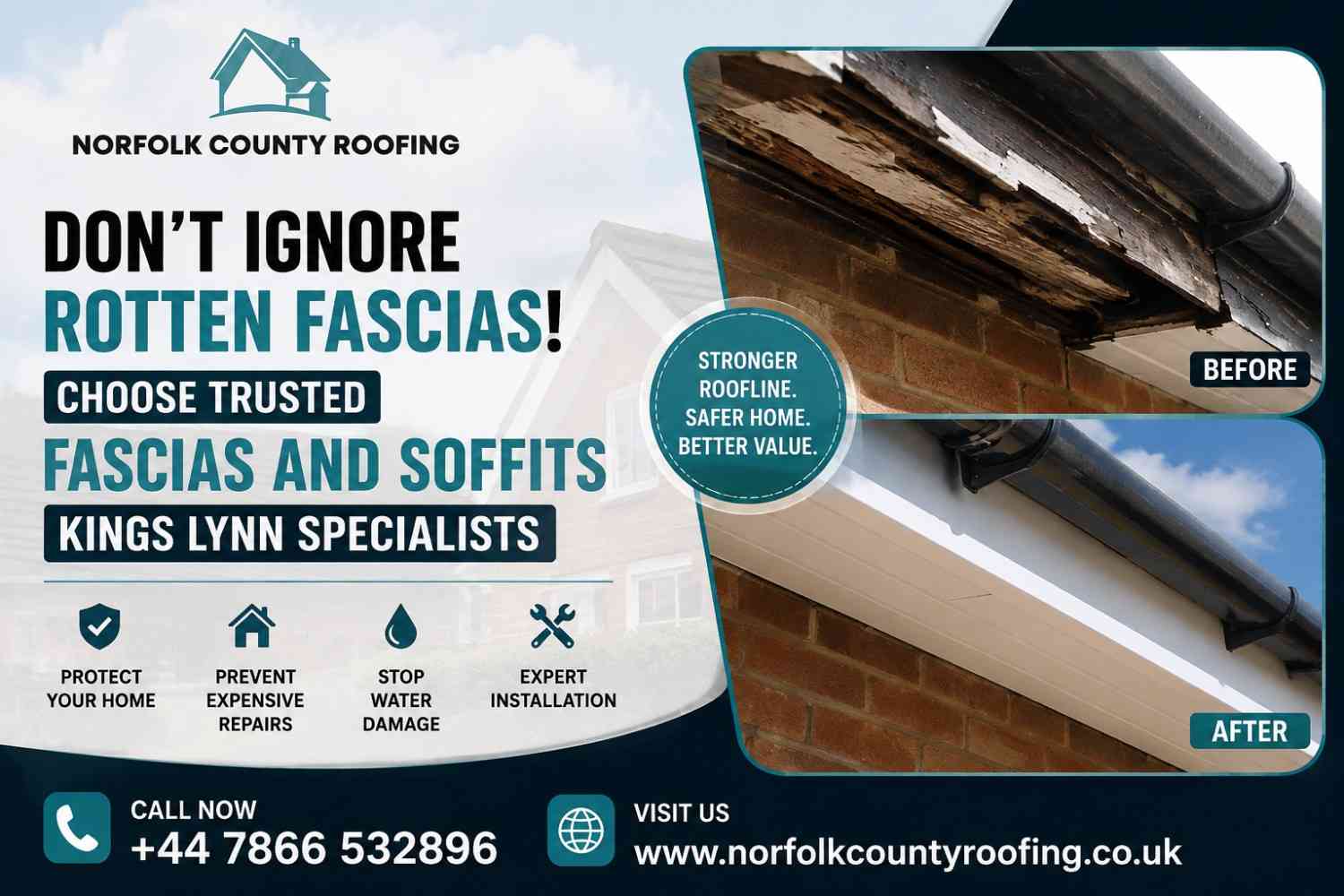  Don’t Ignore Rotten Fascias! Choose Trusted Fascias and Soffits Kings Lynn Specialists