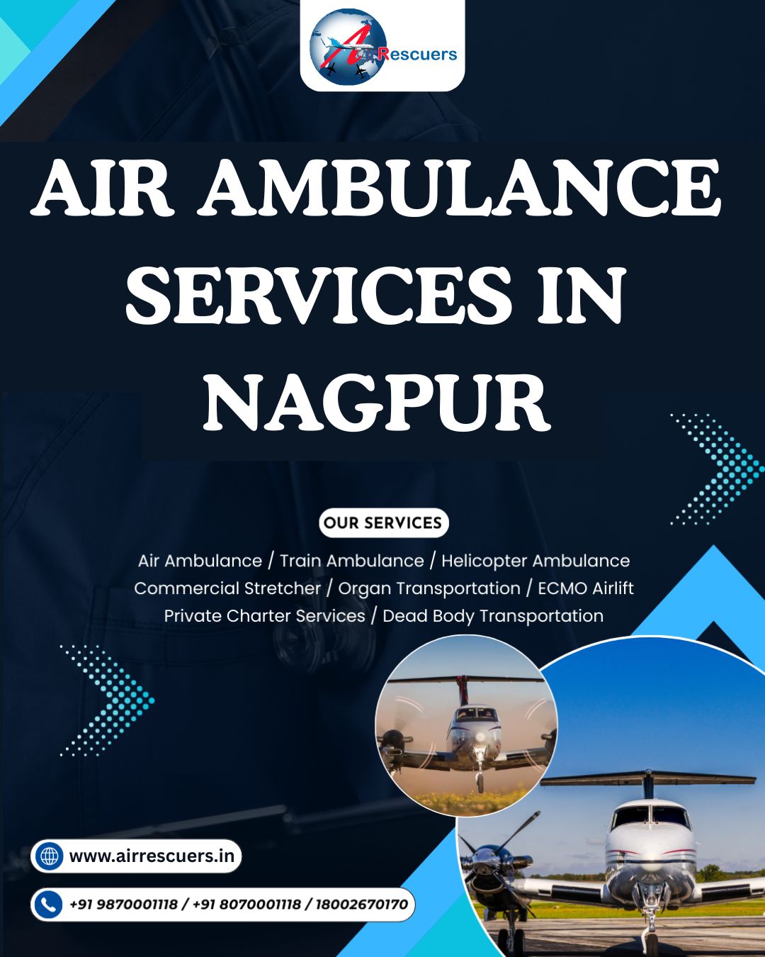  Advanced Life-Support Air Ambulance Services in Nagpur