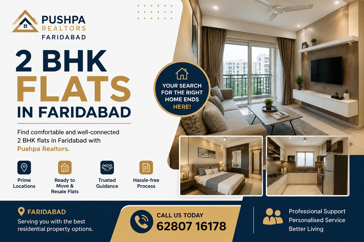  2 BHK Flats in Faridabad – Pushpa Realtors