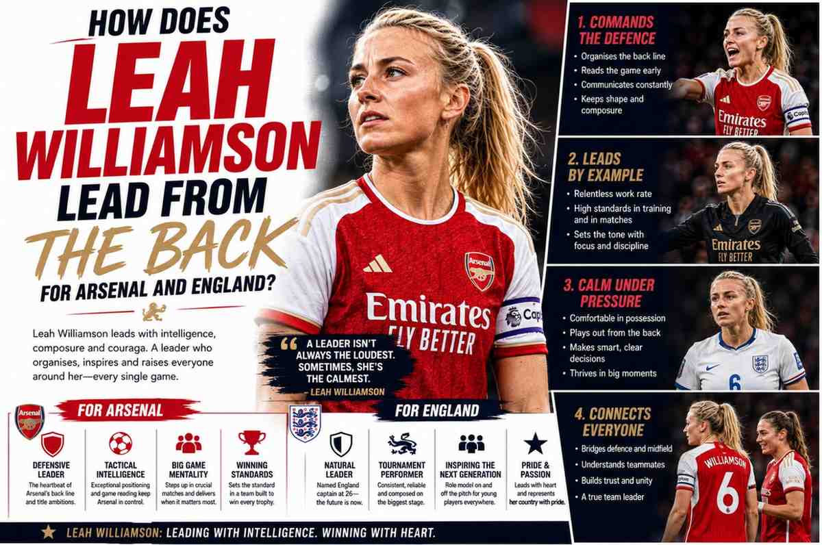  How Does Leah Williamson Lead From the Back for Arsenal and England?
