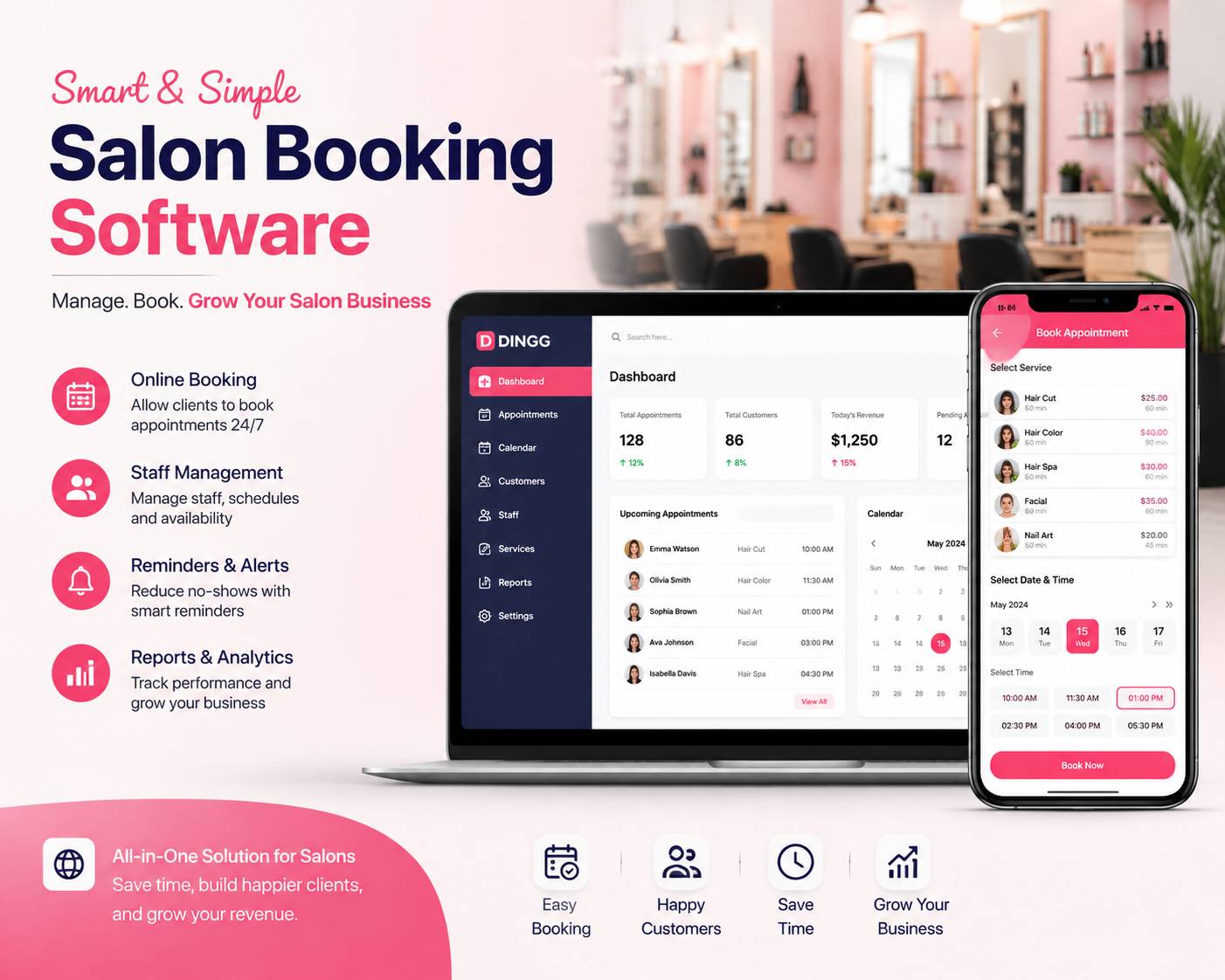  Salon Booking Software for Easier Appointment Management | DINGG