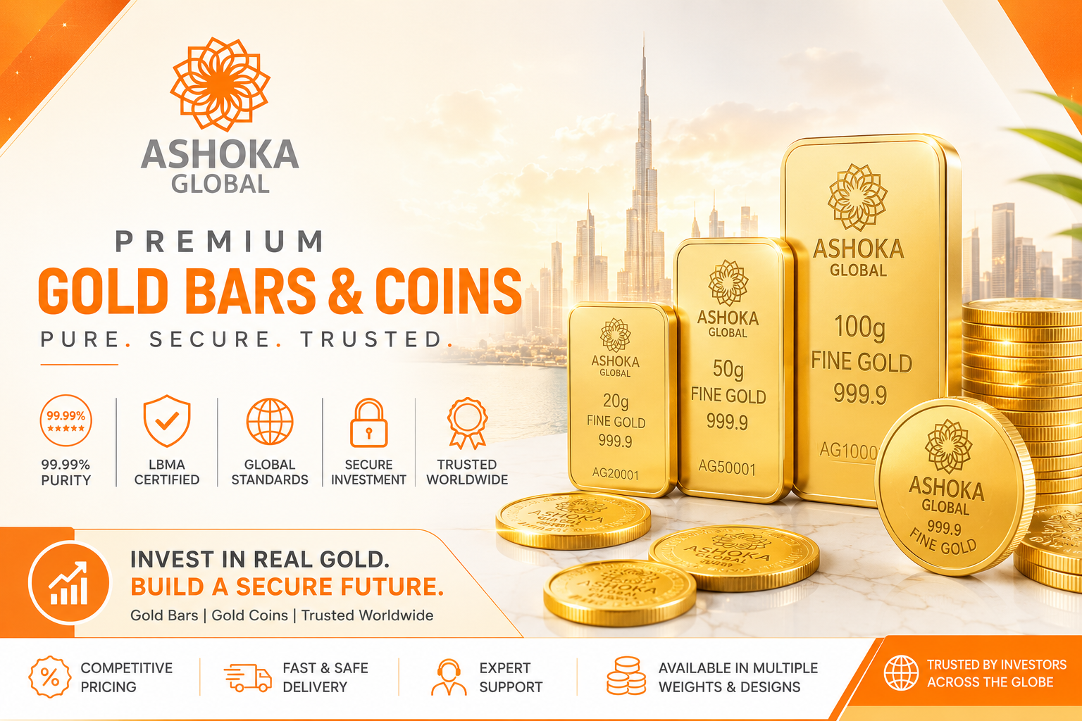  Buy Gold Bars & Gold Coins in Dubai from Ashoka Global