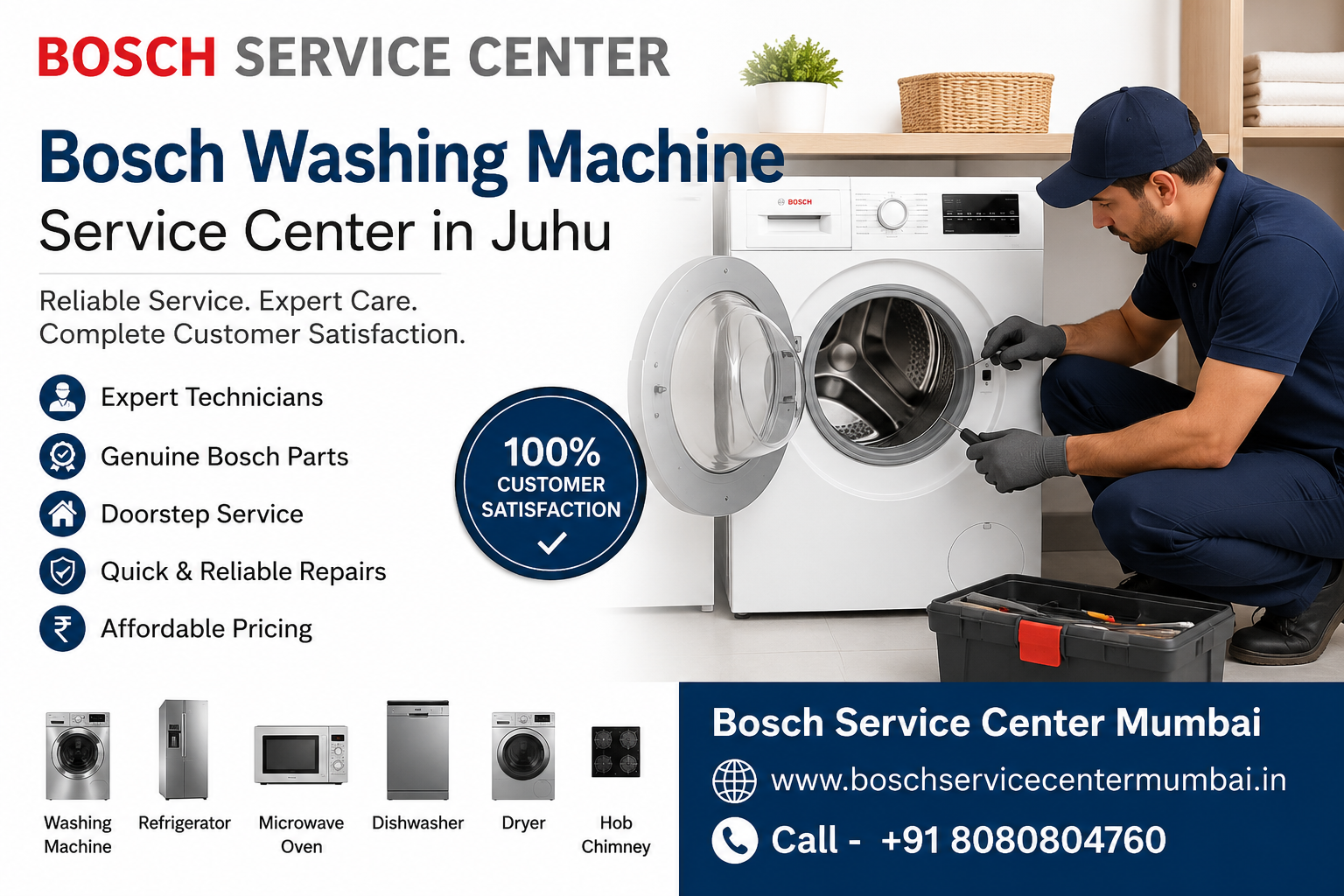  Bosch Washing Machine Service Center in Juhu | Call +91 8080804760