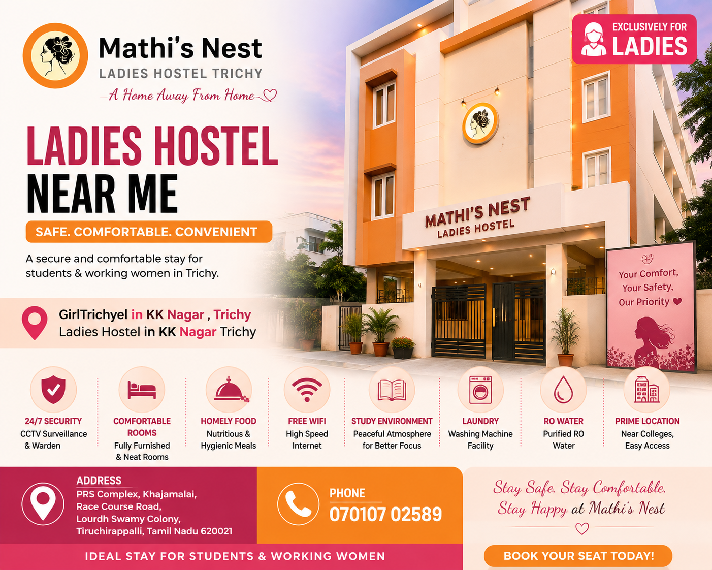  Ladies hostel near me - Mathi's Nest Ladies hostel Trichy
