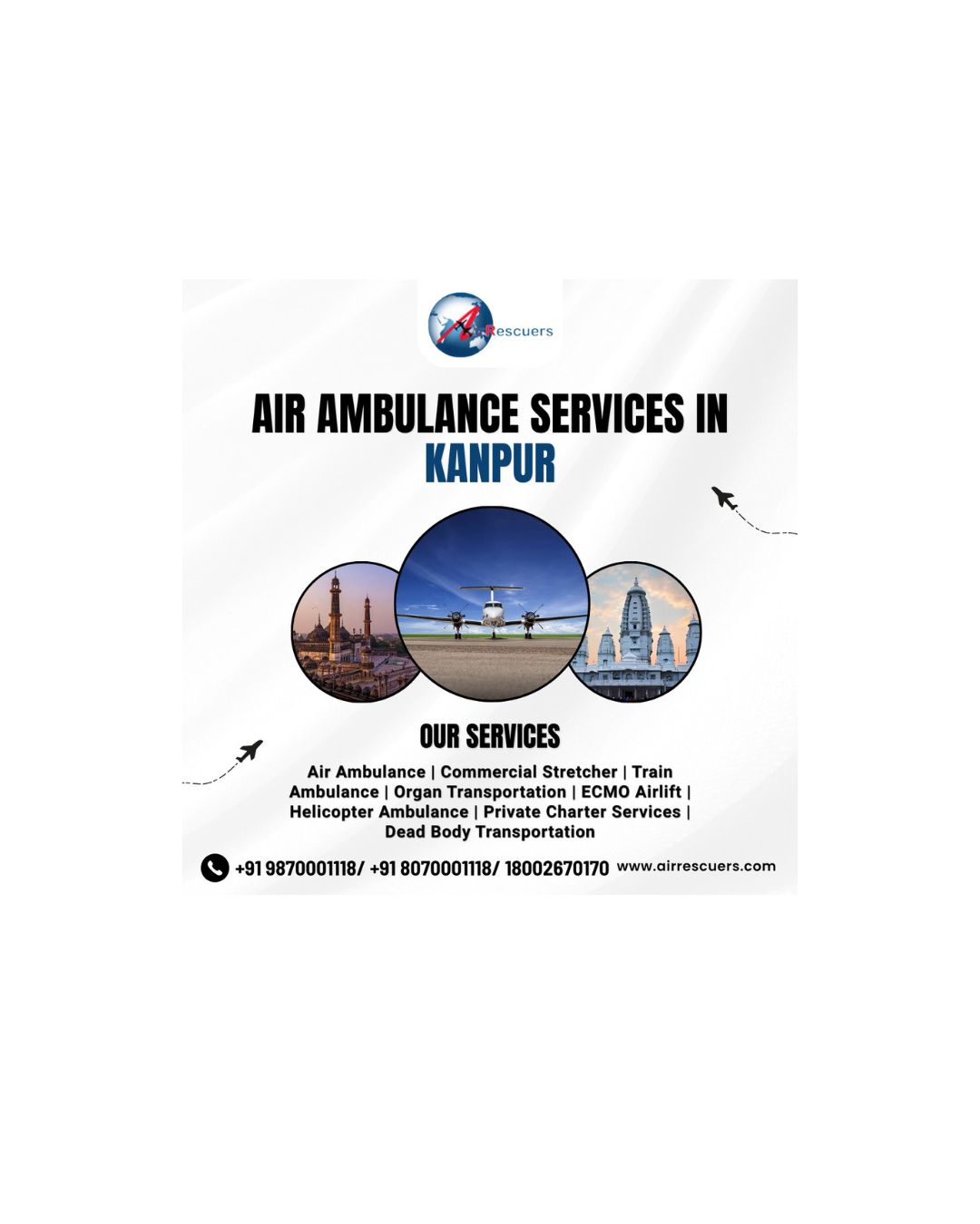  24/7 Air Ambulance in Kanpur for Emergency Patient Care