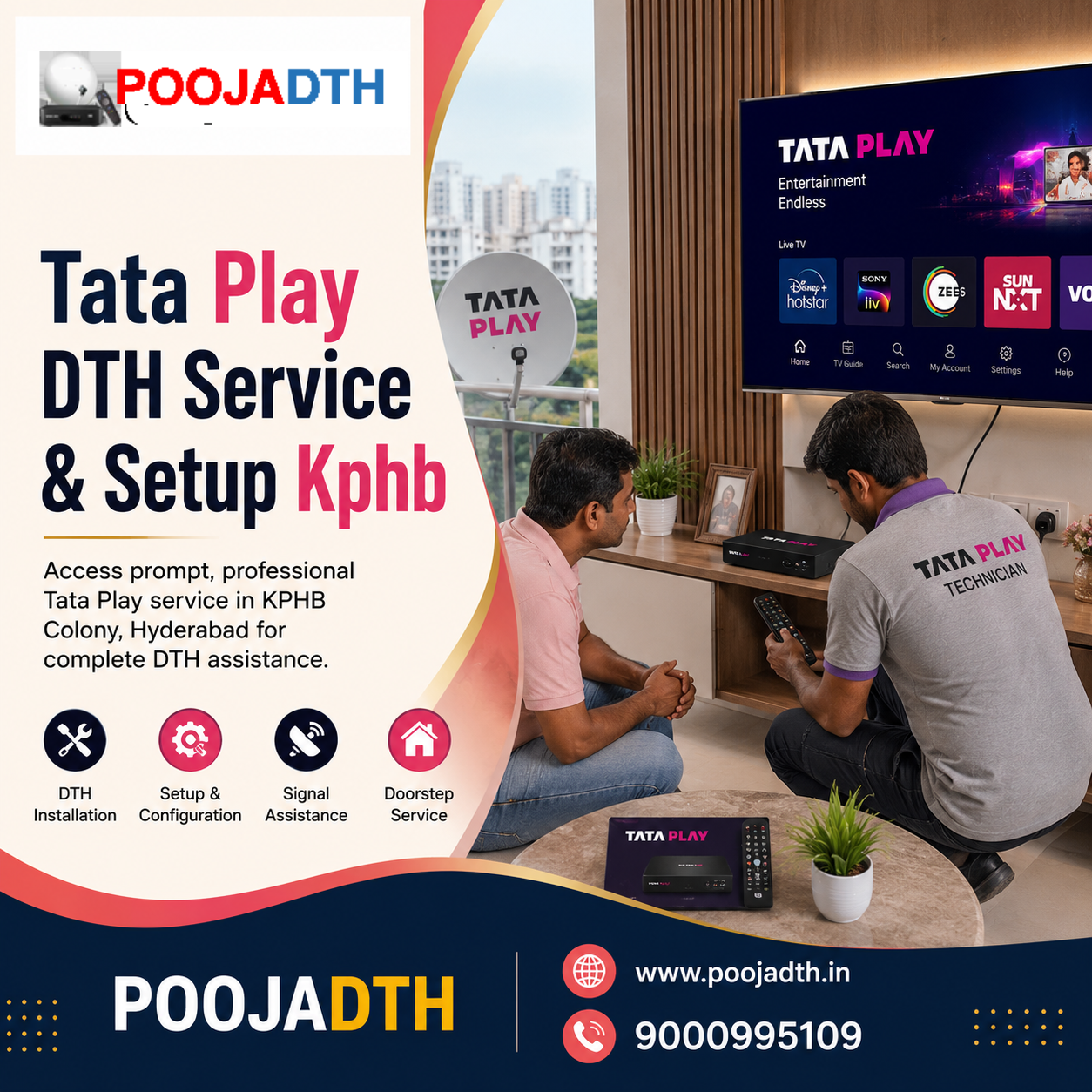  Tata Play DTH Service & Setup Kphb