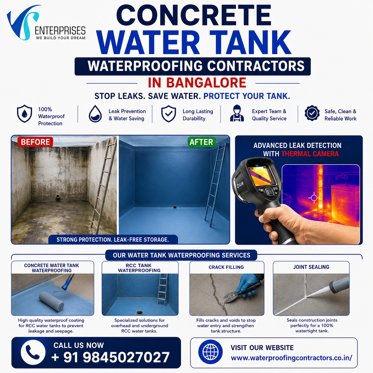  Concrete water tank waterproofing contractors in Bangalore