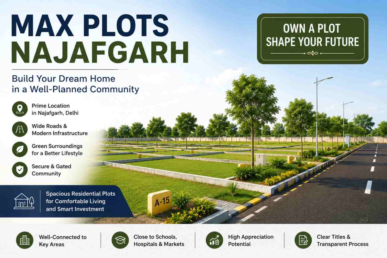  Max Plots Najafgarh – Premium Residential Plot Options