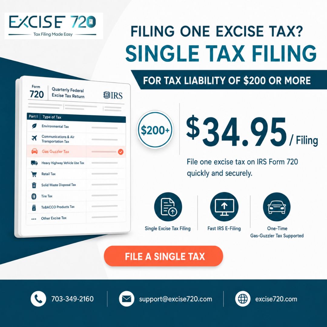  Flexible and Affordable IRS Form 720 E-Filing Plans – Excise720