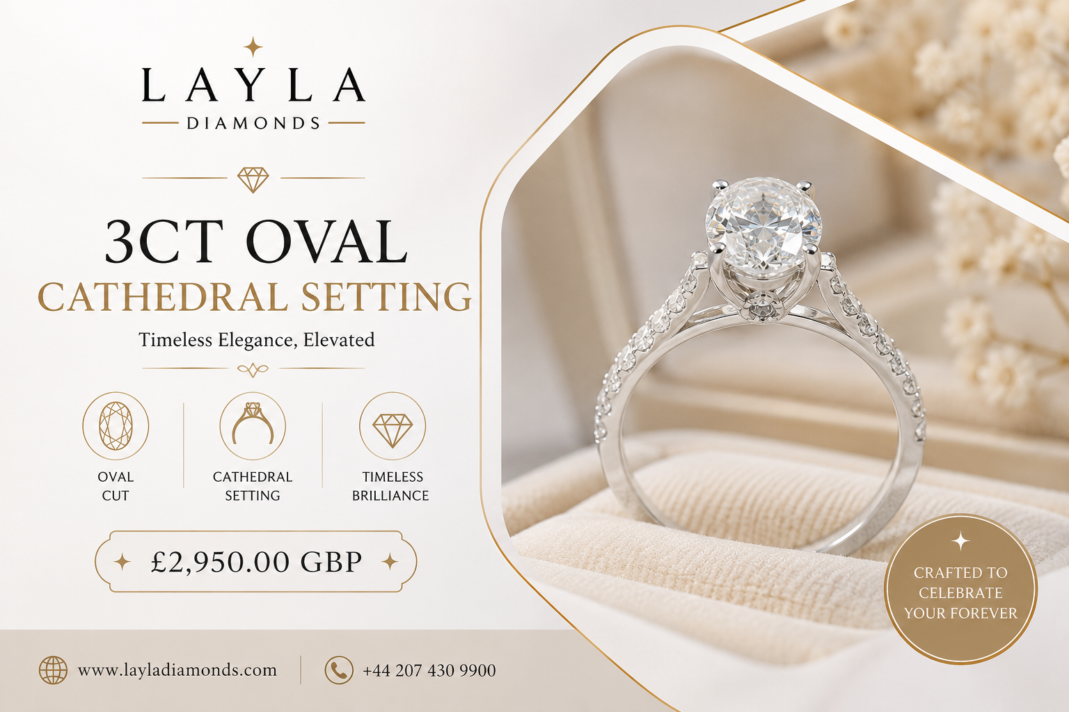 Timeless Elegance of Oval Cathedral Diamond Rings | Layla Diamonds