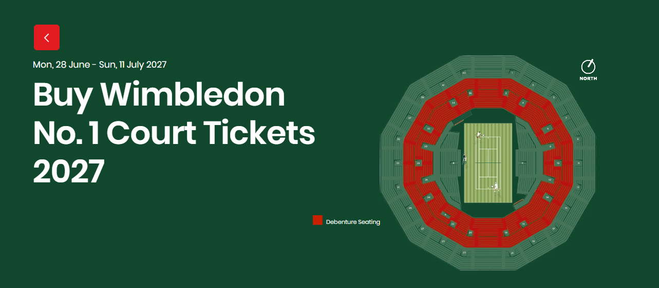  Buy Wimbledon No. 1 Court Tickets 2027
