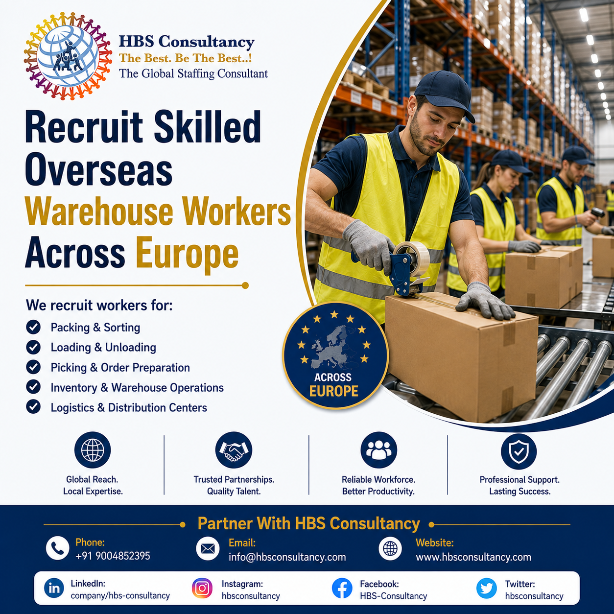  Recruit Skilled Overseas Warehouse Workers Across Europe