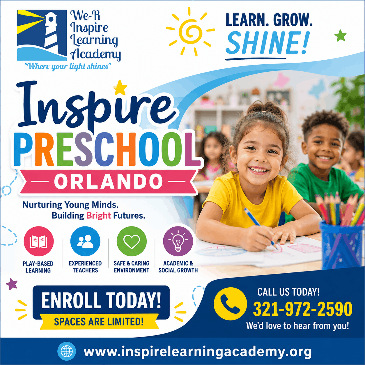  Inspire Preschool Orlando – A Caring Place to Learn, Play & Grow