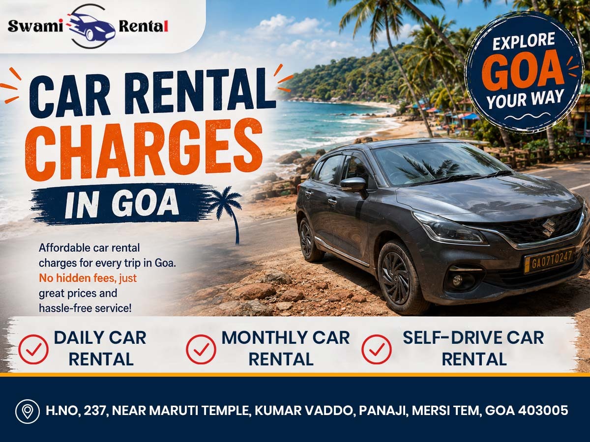  Daily & Monthly Car Rental Charges in Goa