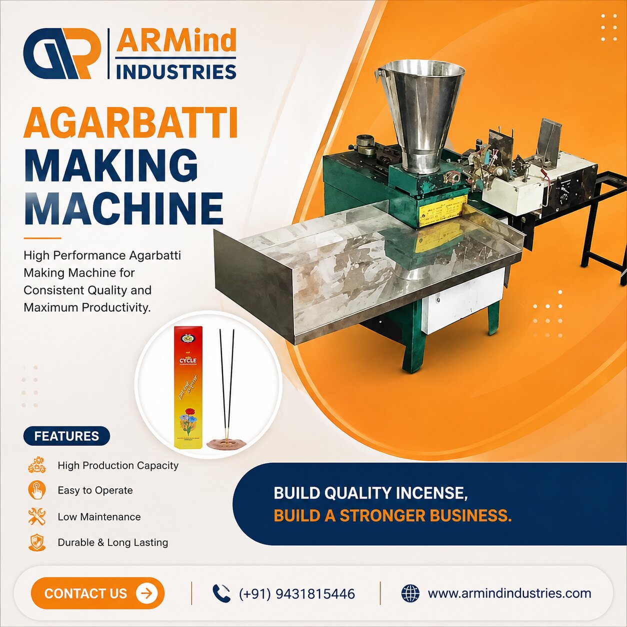  Agarbatti Making Machine – Armind Industries