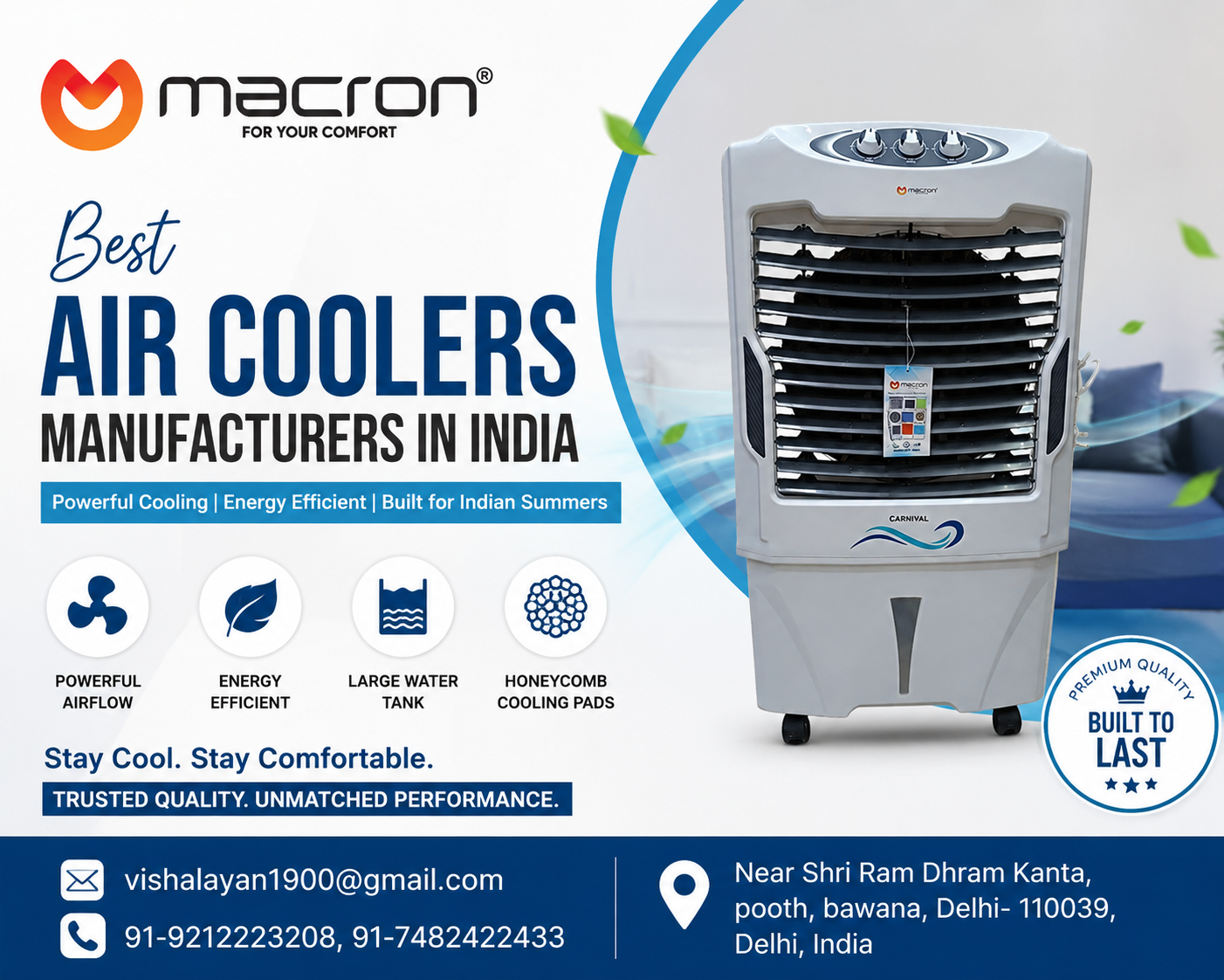  Best Air Coolers Manufacturers in India