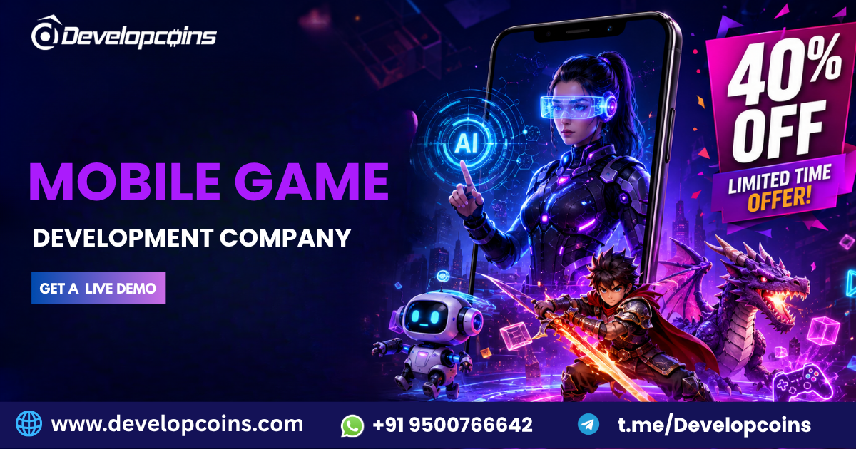  Build AI Powered Mobile Games with 40% OFF from a Mobile Game Development Company