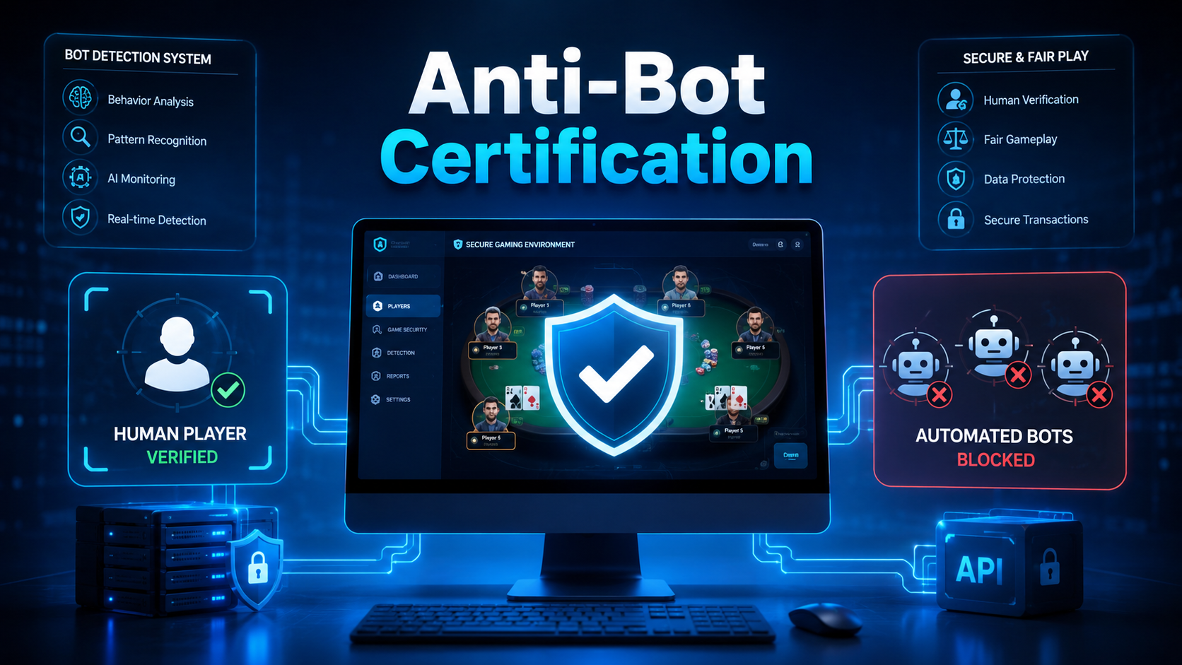  No-Bot Certification: anti-bot certification for gaming platforms