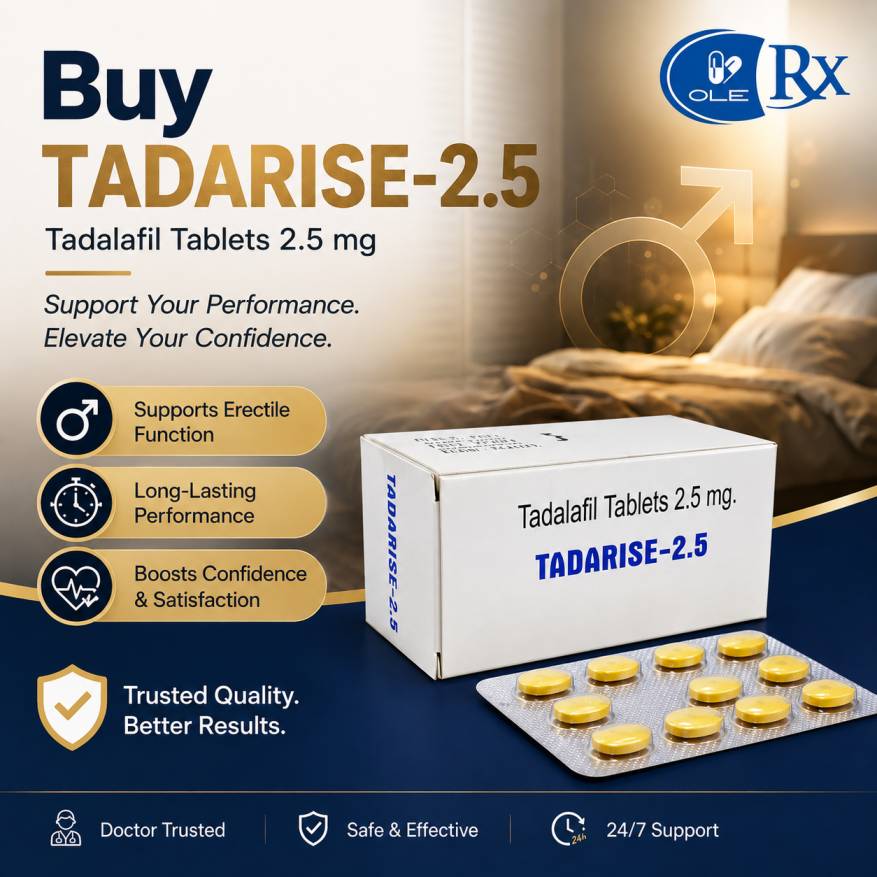  Buy Tadarise 2.5 mg Tablets – Tadalafil for Erectile Dysfunction