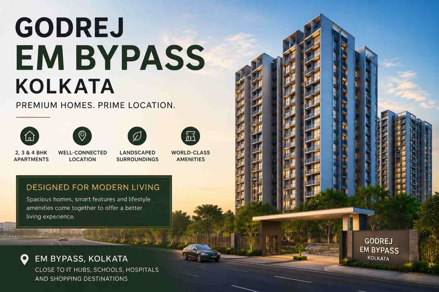  Godrej EM Bypass Kolkata – Premium 2, 3 & 4 BHK Homes