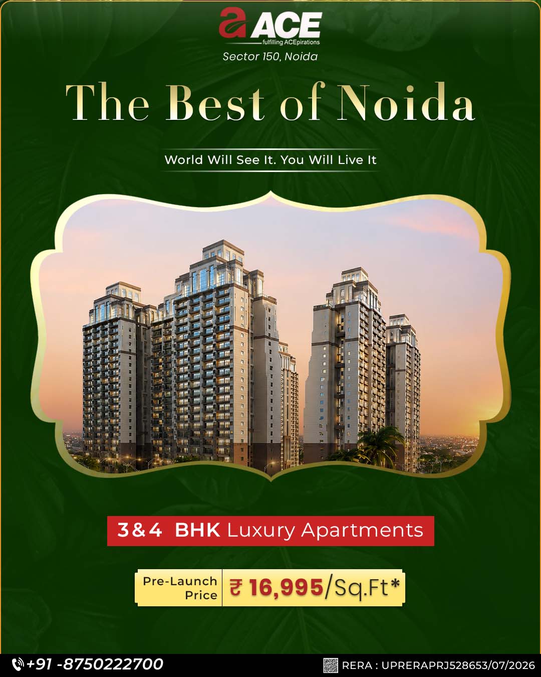  Ace Arte 3 bhk apartments in Noida sector 150