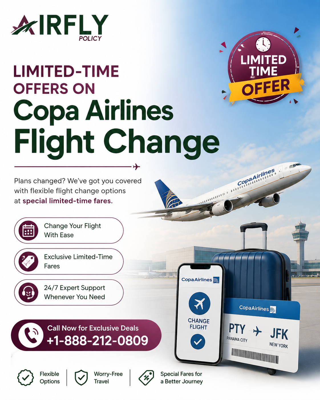  Limited-Time Offers on Copa Airlines Flight Change