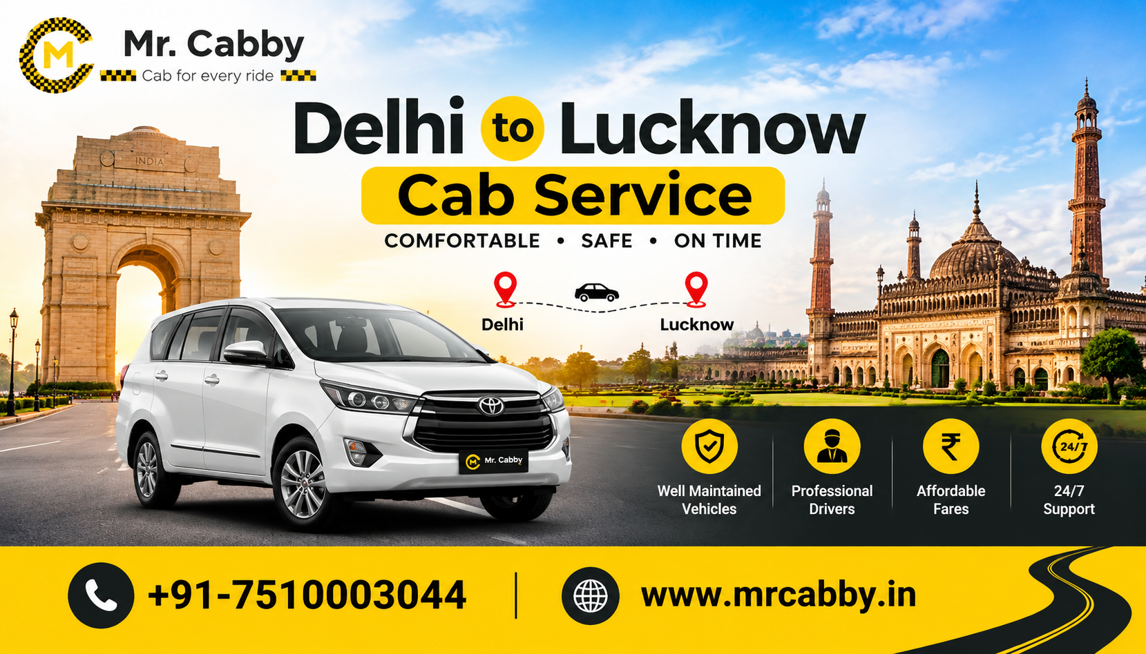 Delhi to Lucknow Cab Service – Easy & Reliable Travel