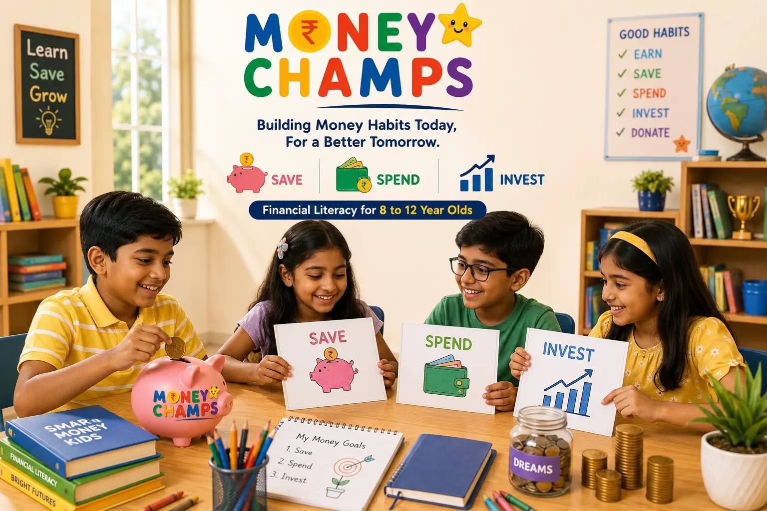  Money Champs – Financial Literacy Classes for Kids (Age 8–12)
