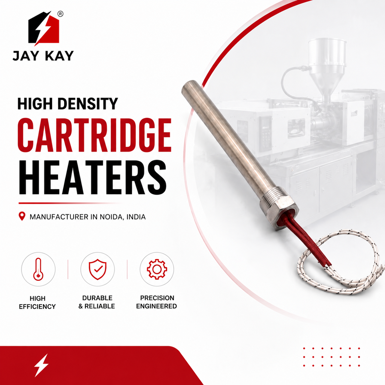  High Density Cartridge Heaters Manufacturer in Noida, India