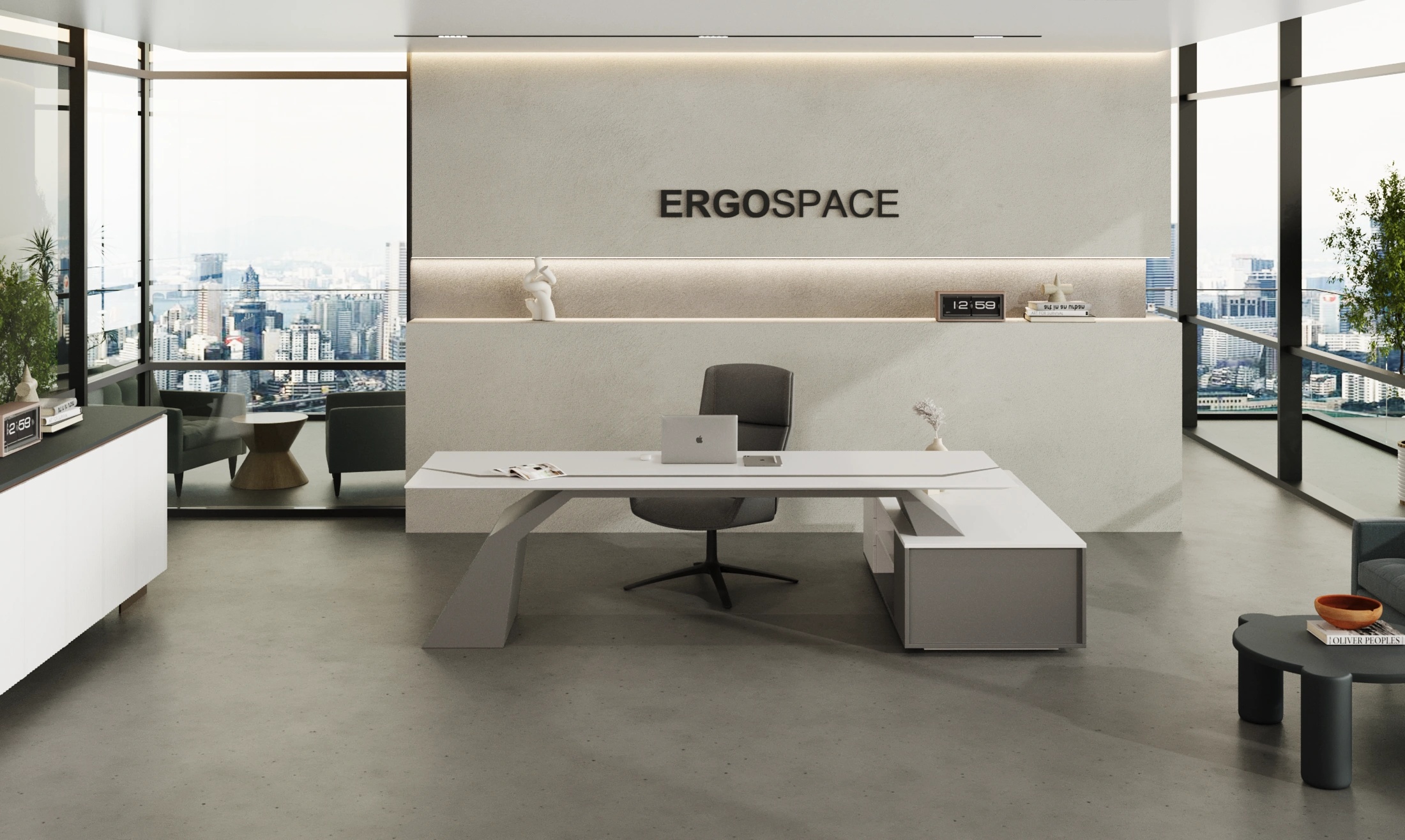  Cax L-Shaped Executive Desk