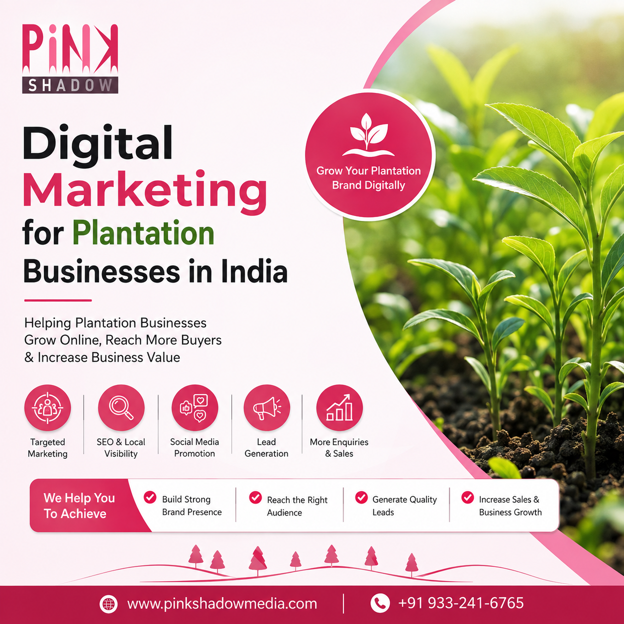  Digital Marketing for Plantation Businesses in India | Pink Shadow Media