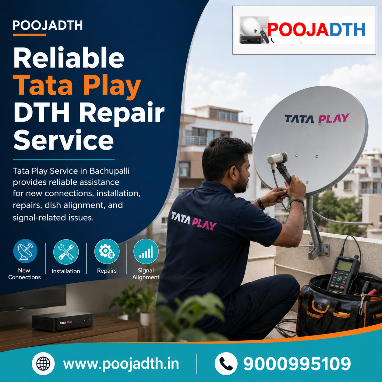  Reliable Tata Play DTH Repair Service