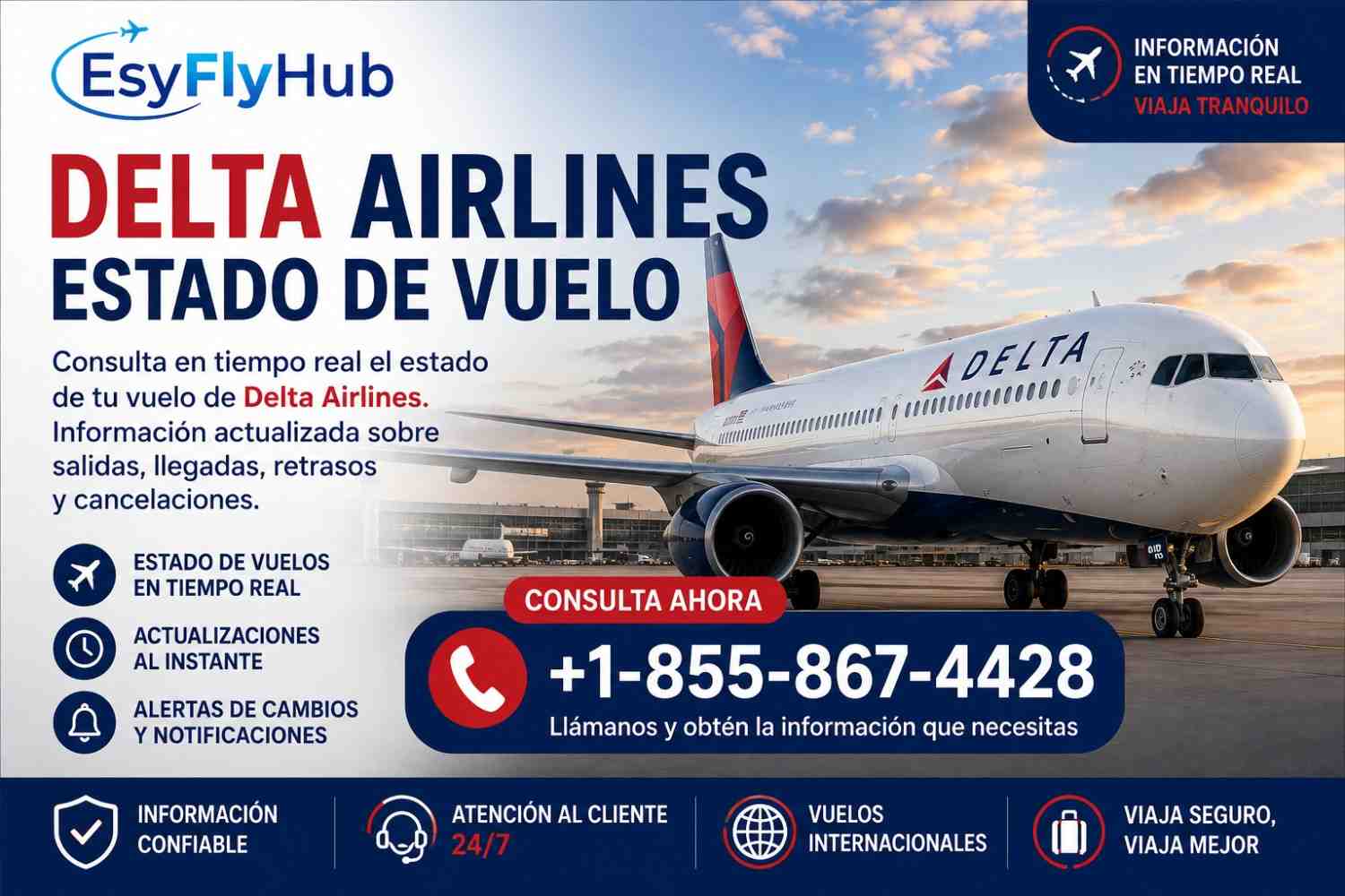  ¿Cómo revisar los horarios de un vuelo de Delta Airlines?