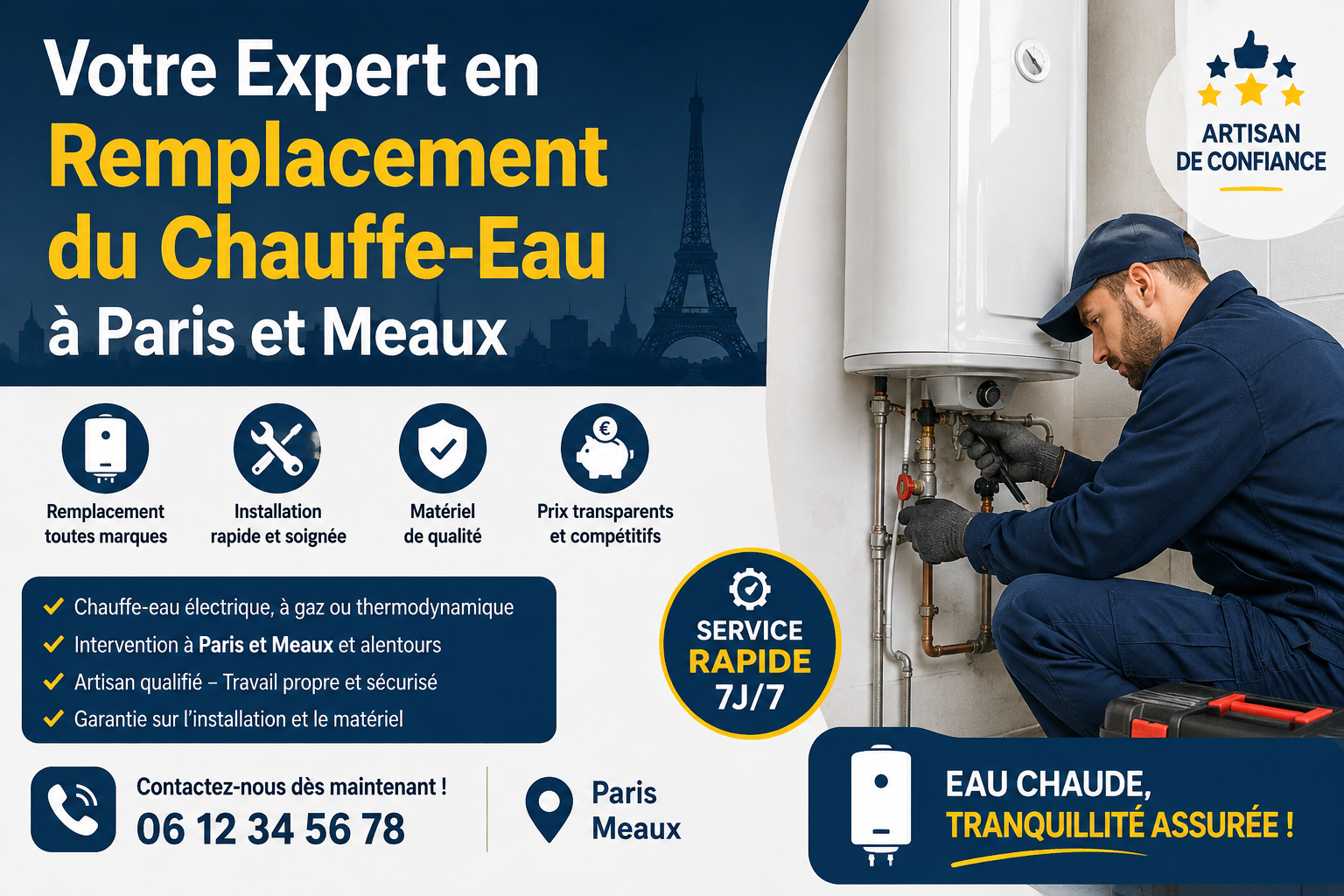  Votre Expert en Remplacement du Chauffe-Eau à Paris et Meaux
