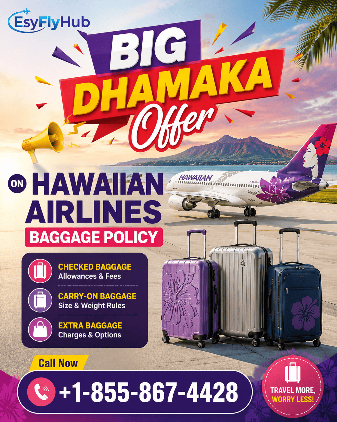  Big Dhamaka Offer on Hawaiian Airlines Baggage Policy