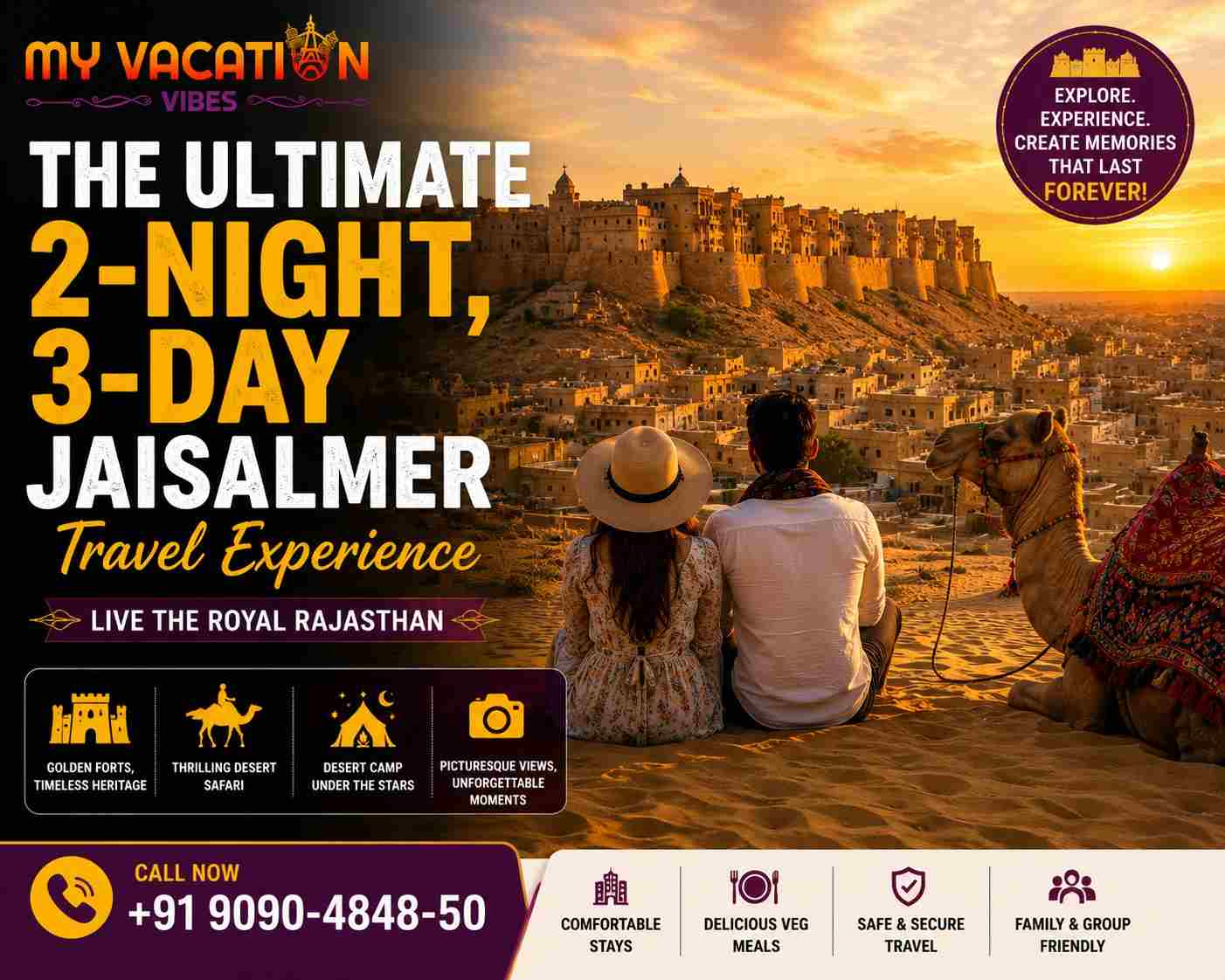  Jaisalmer Escape: 3 Days of Golden Forts, Desert & Culture