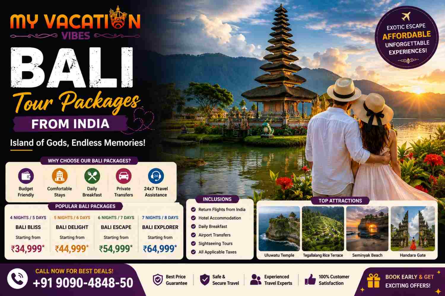 Kuta Honeymoon Escape: 5 Days of Romance, Beaches & Adventure